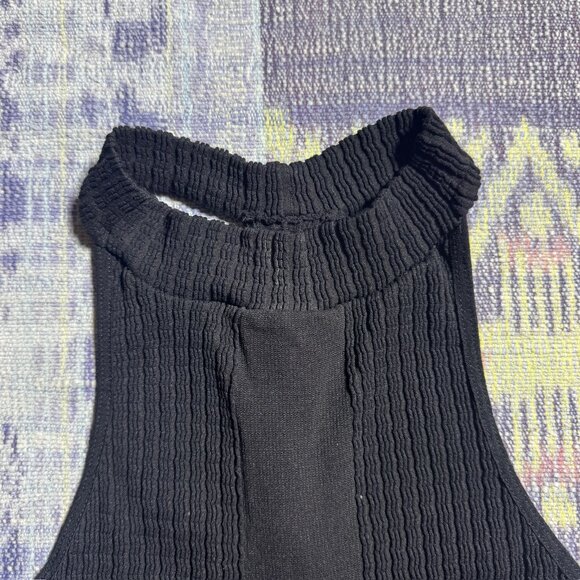 Intimately Free People Black High Neck Crop Tank Women's Size Medium/Large M/L - Picture 3 of 5